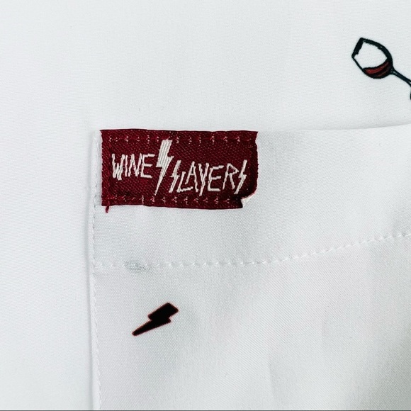 DIXXON Wine Slayers, Wineglass All Over Print, Party Theme, Rare Blouse, Small - Picture 4 of 9